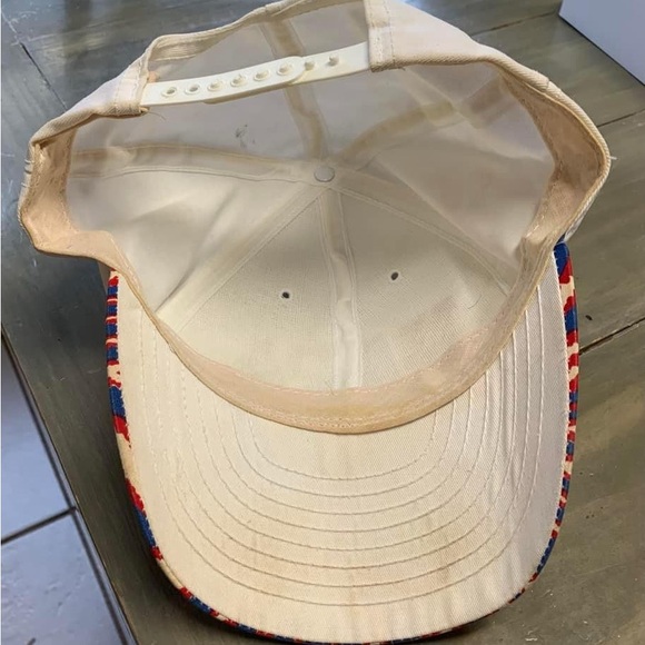 Vintage 80/90s OS Napa Auto Parts red/blue Embroider logo patch SnapBack cap - Picture 5 of 5